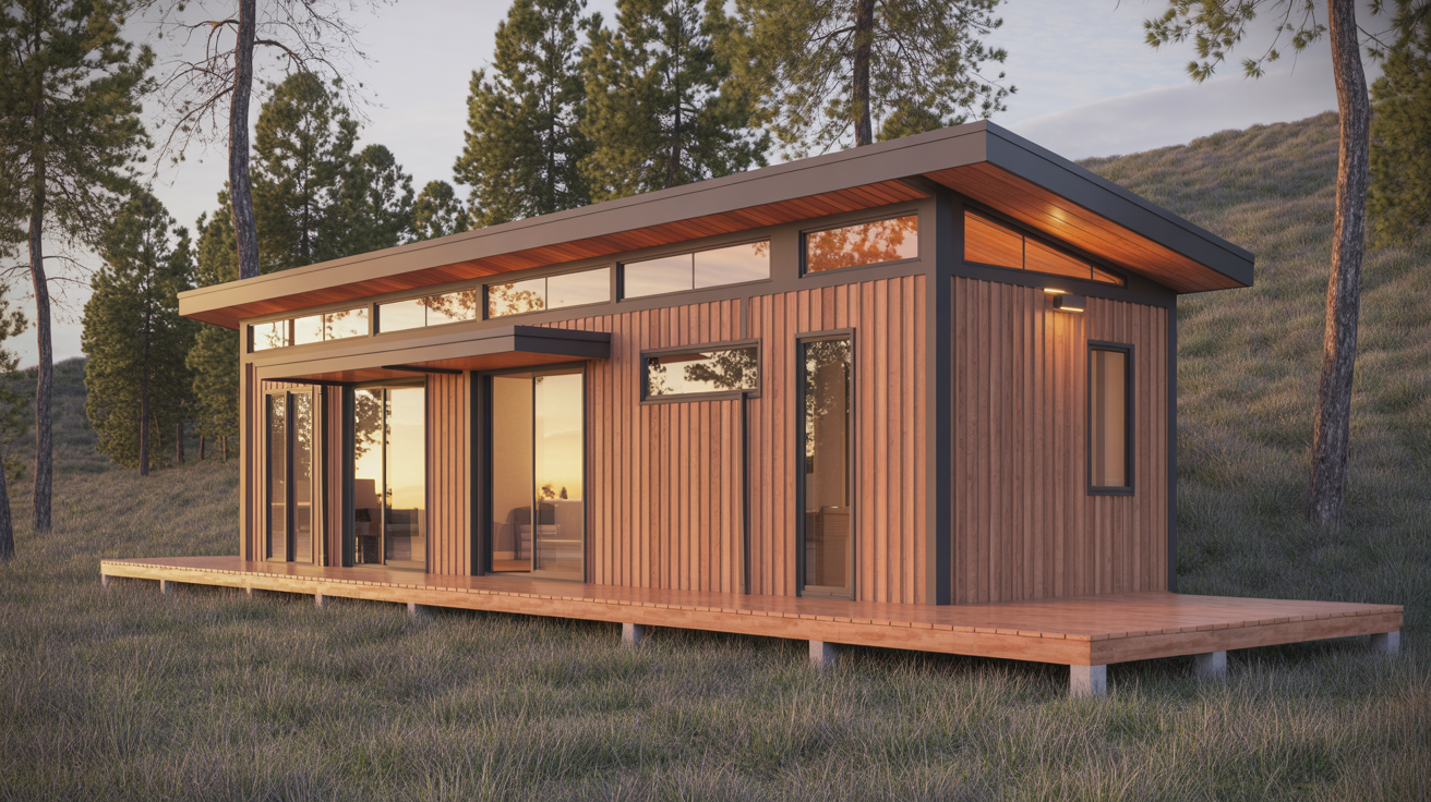 Cedar Crest - 14' × 24' modern prefab cabin