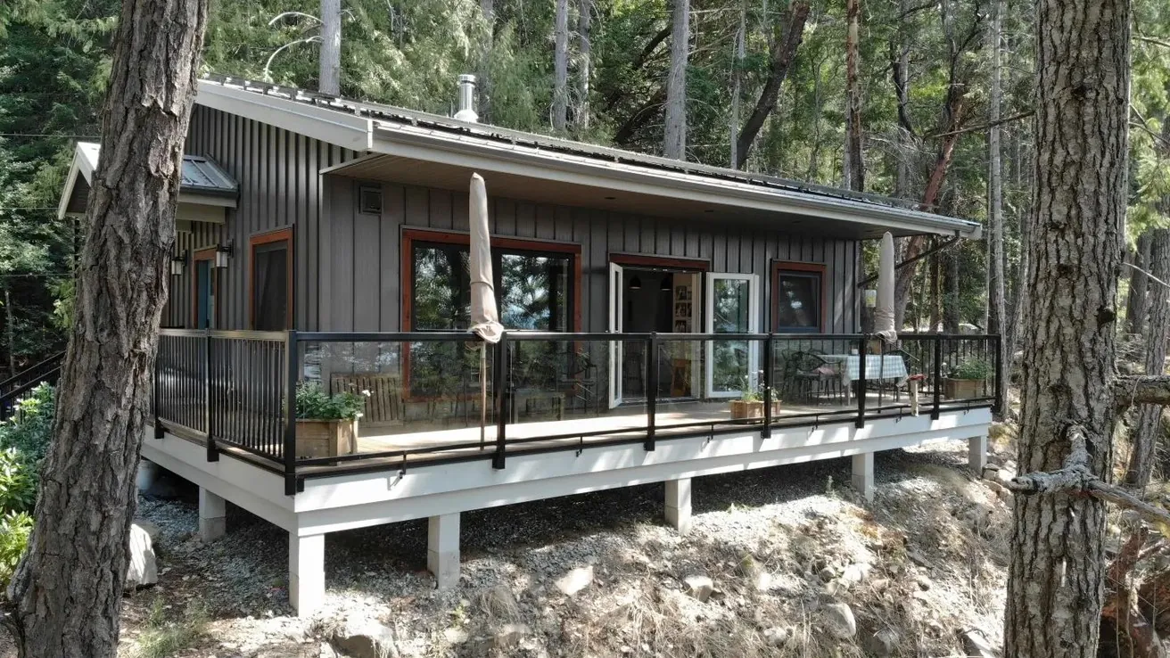 Delivered cabin in BC forest