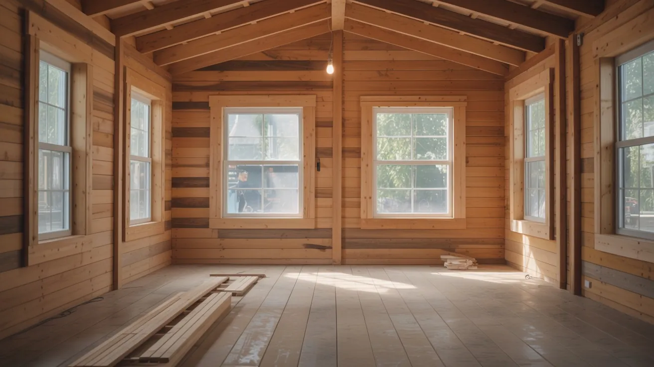 Cabin interior finishing work