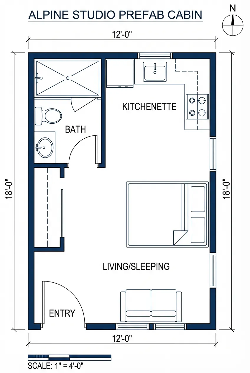 Alpine Studio floor plan