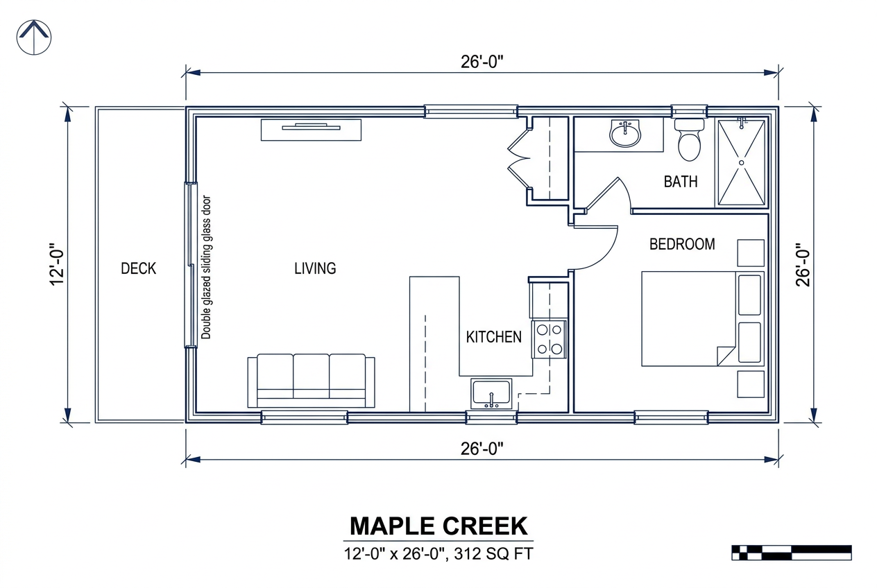 Maple Creek floor plan blueprint for delivery to Coquitlam