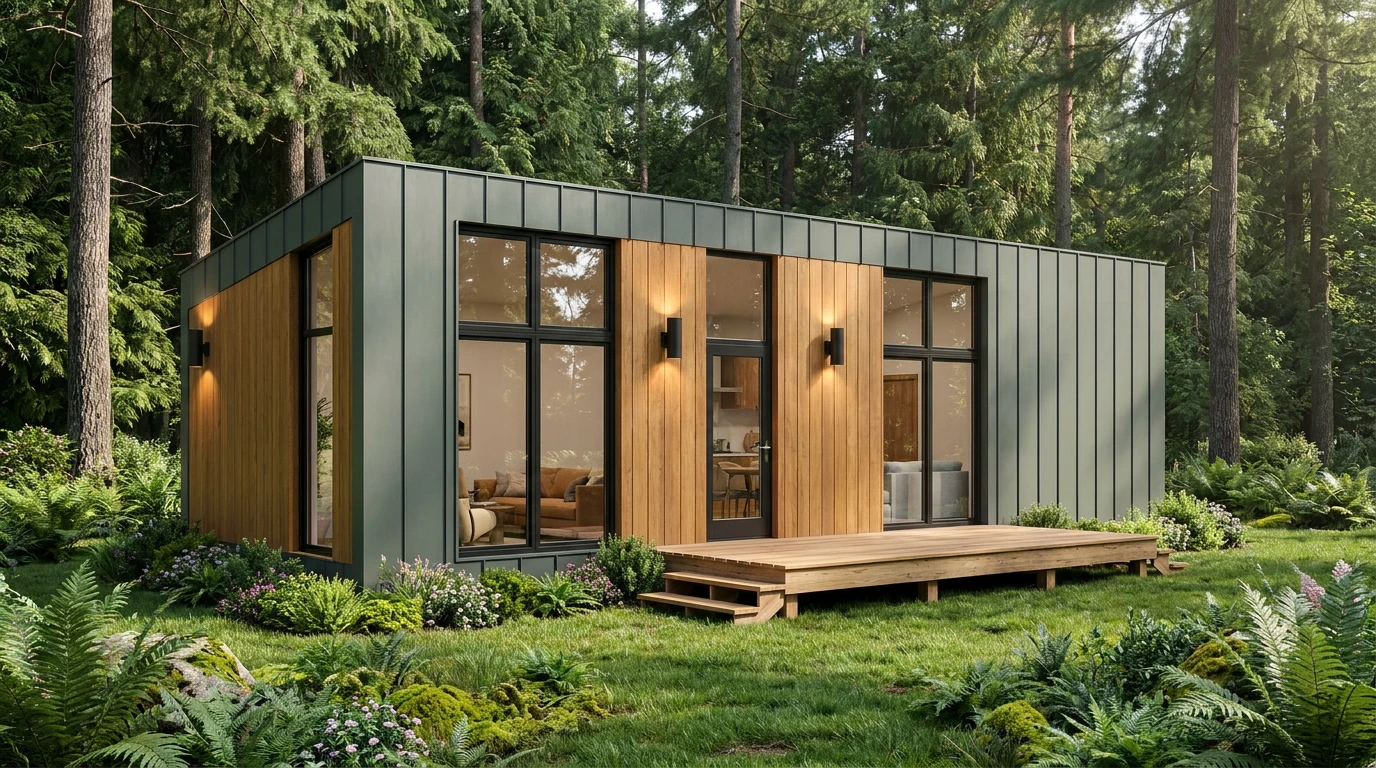 Forest modular home by Avanta Homes — 560 sq ft modern prefab residence in BC