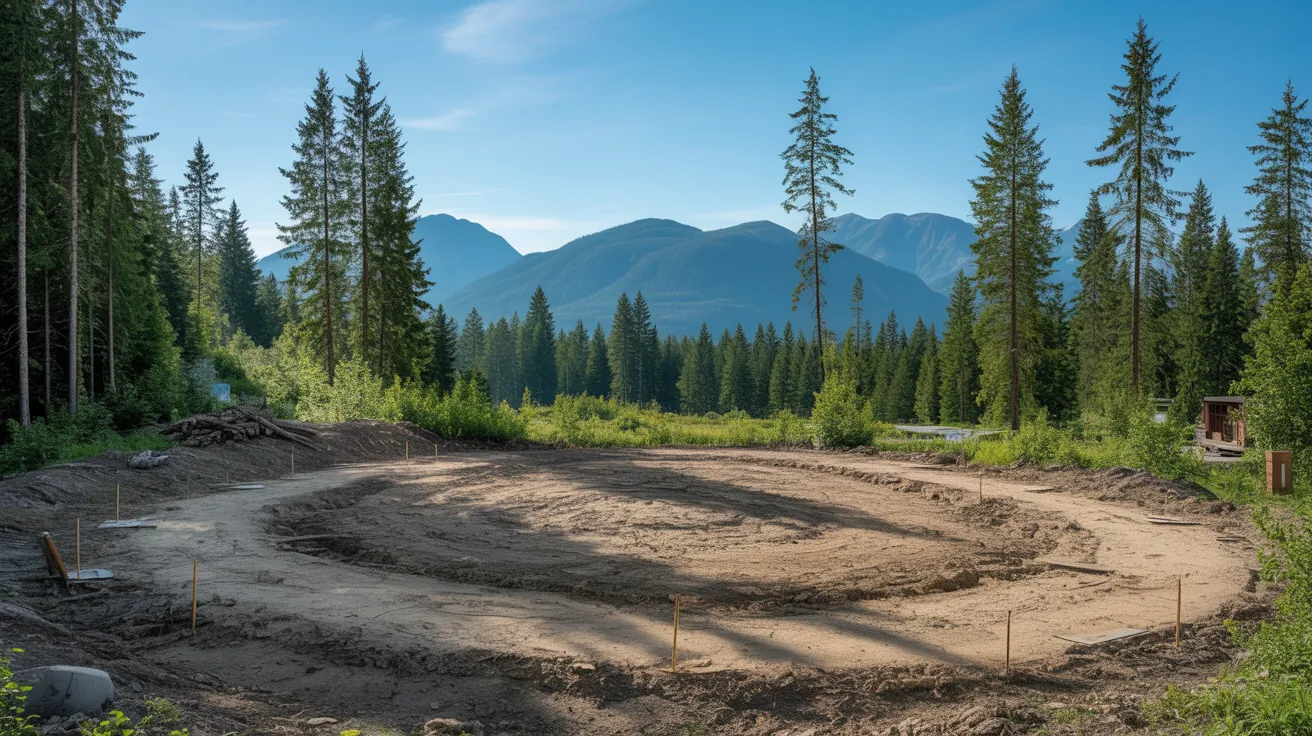 Prepared site with mountain views