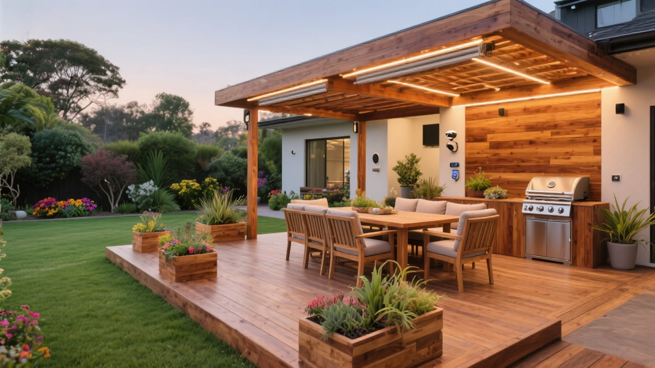 Contemporary smart home facade