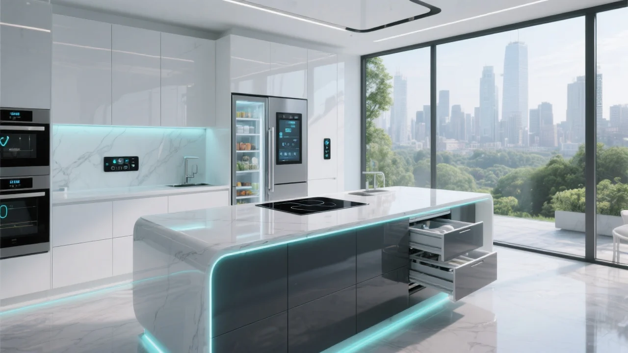 Contemporary smart home interior